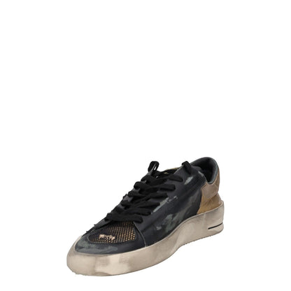 GOLDEN GOOSE Mens Trainers Black Gold White Leather Low Top Lace Up UK 10 RRP485 — View 3