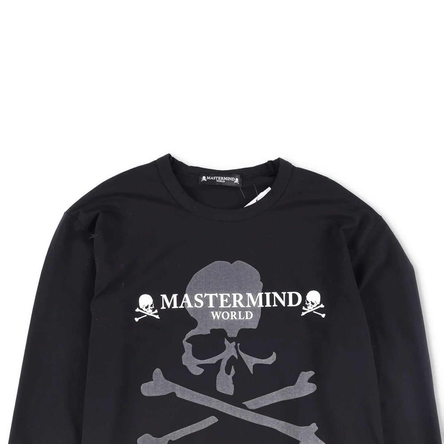MASTERMIND Mens Jumper Cotton Black Large Print Logo Crew Neck Size L RRP 750 — View 2
