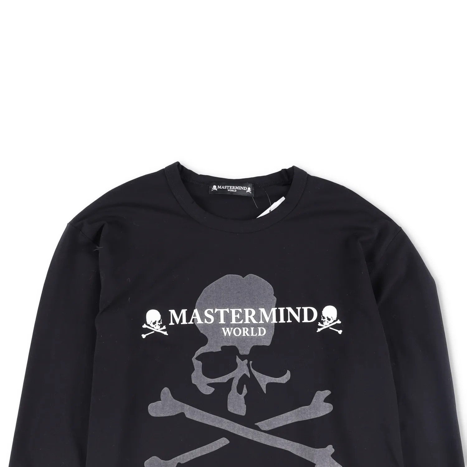 MASTERMIND Mens Jumper Cotton Black Large Print Logo Crew Neck Size L RRP 750 — View 2