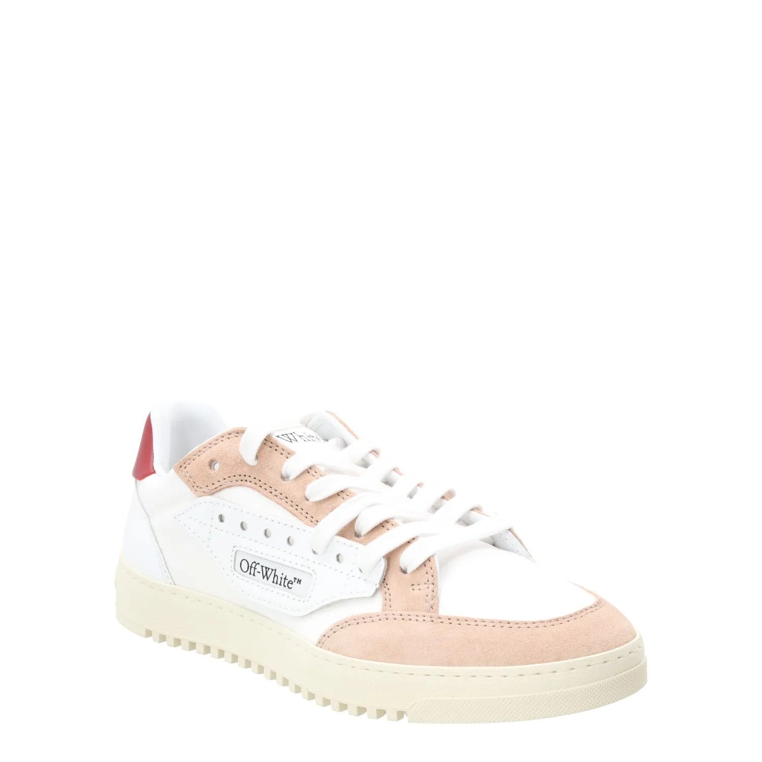 OFF WHITE Womens 5.0 Sneakers Leather Low Tops White Red Lace Up EU 39 RRP 450 — View 2