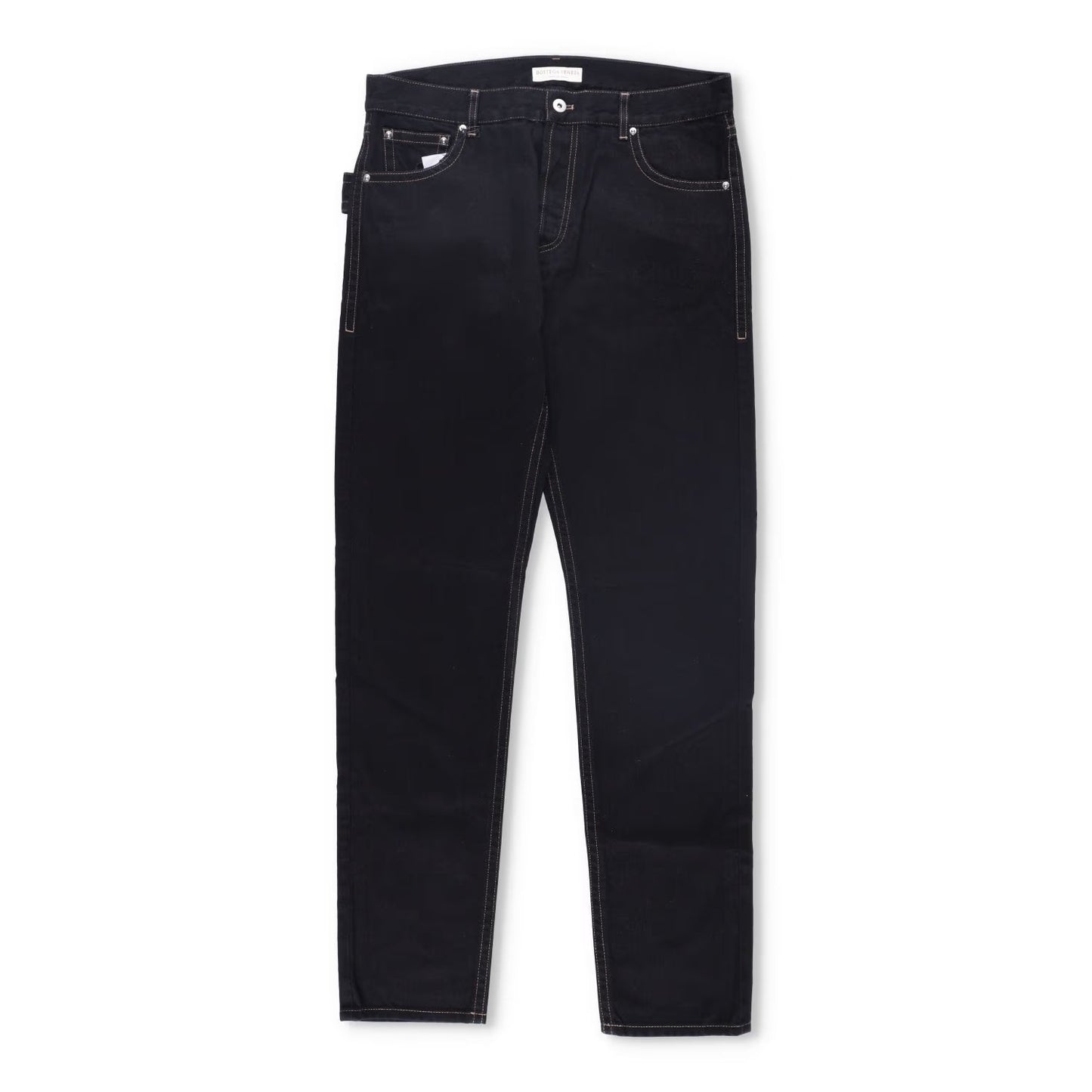 BOTTEGA VENETA Mens Denim Jeans Comfort Straight Leg Black Size 50 RRP 450