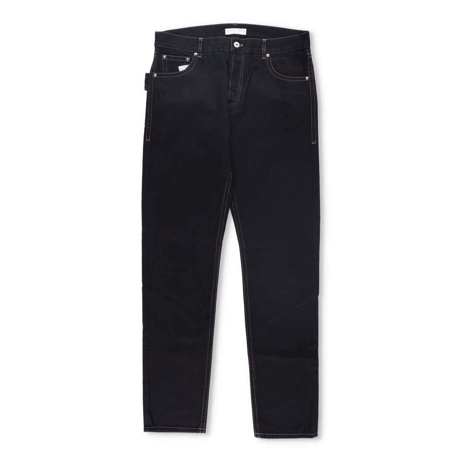 BOTTEGA VENETA Mens Denim Jeans Comfort Straight Leg Black Size 50 RRP 450