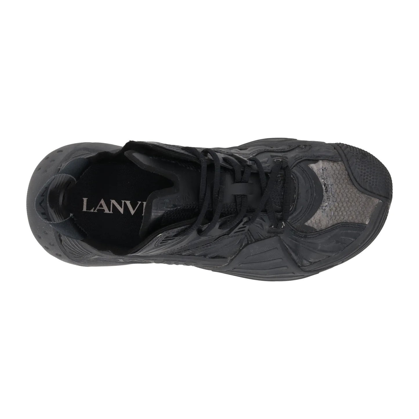 LANVIN Womens Flash-X Sneaker Black Polyurethane Moulded Sole Low Top UK4 RRP630 — View 7