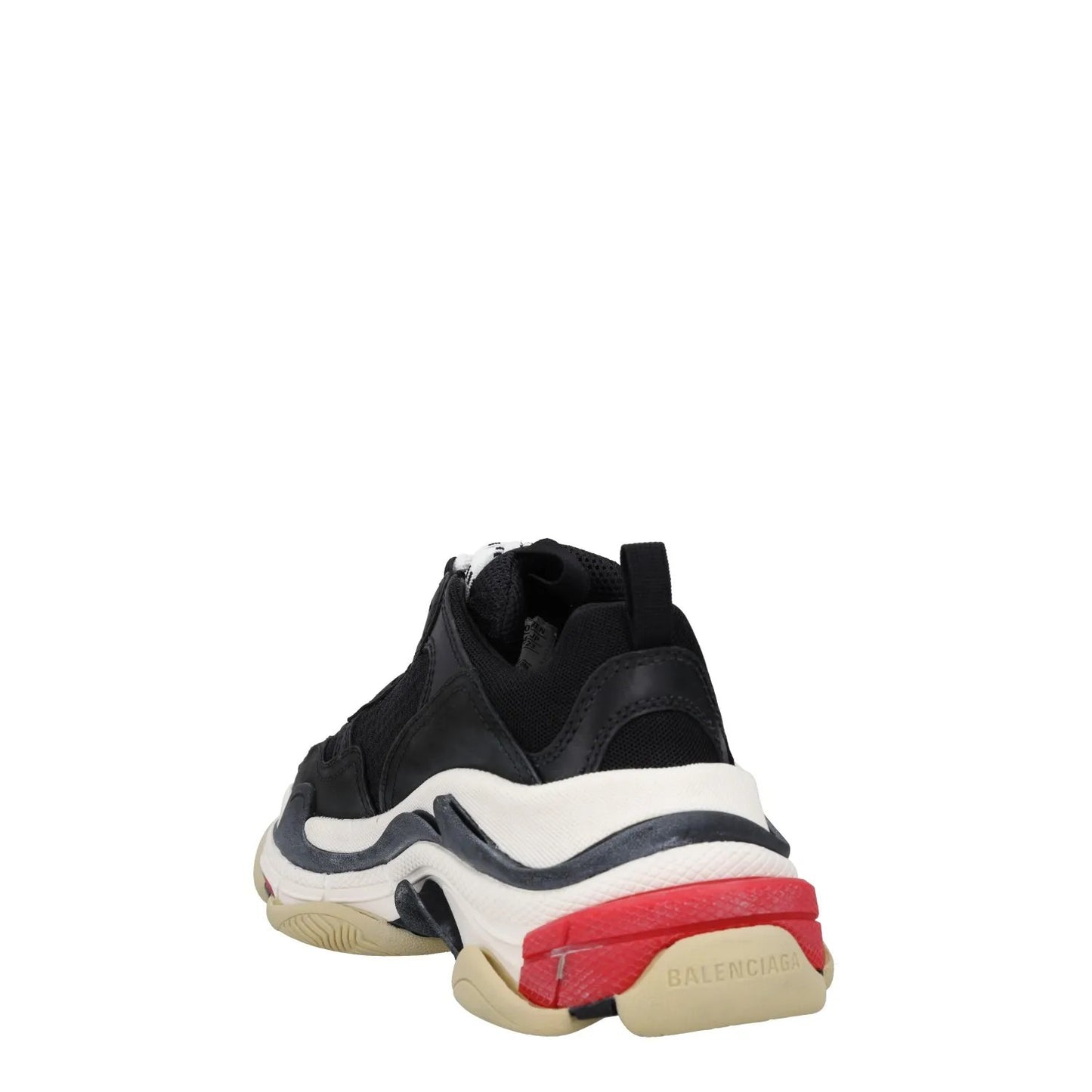 BALENCIAGA Womens Trainers Black White Red Leather Chunky Sole UK 2 RRP 865 — View 5