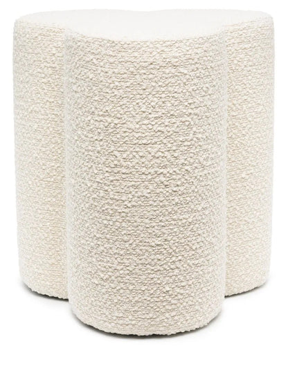 POLS POTTEN Clover Stool White Upholstered Modern Kitchen Dining Room OS RRP 275