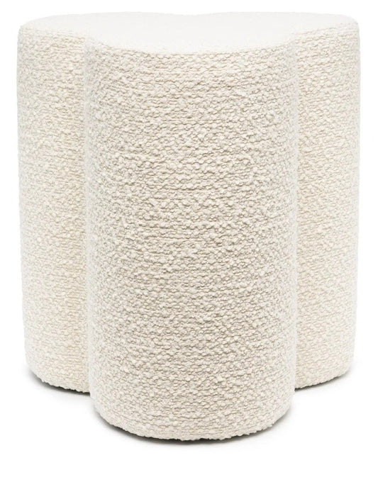 POLS POTTEN Clover Stool White Upholstered Modern Kitchen Dining Room OS RRP 275