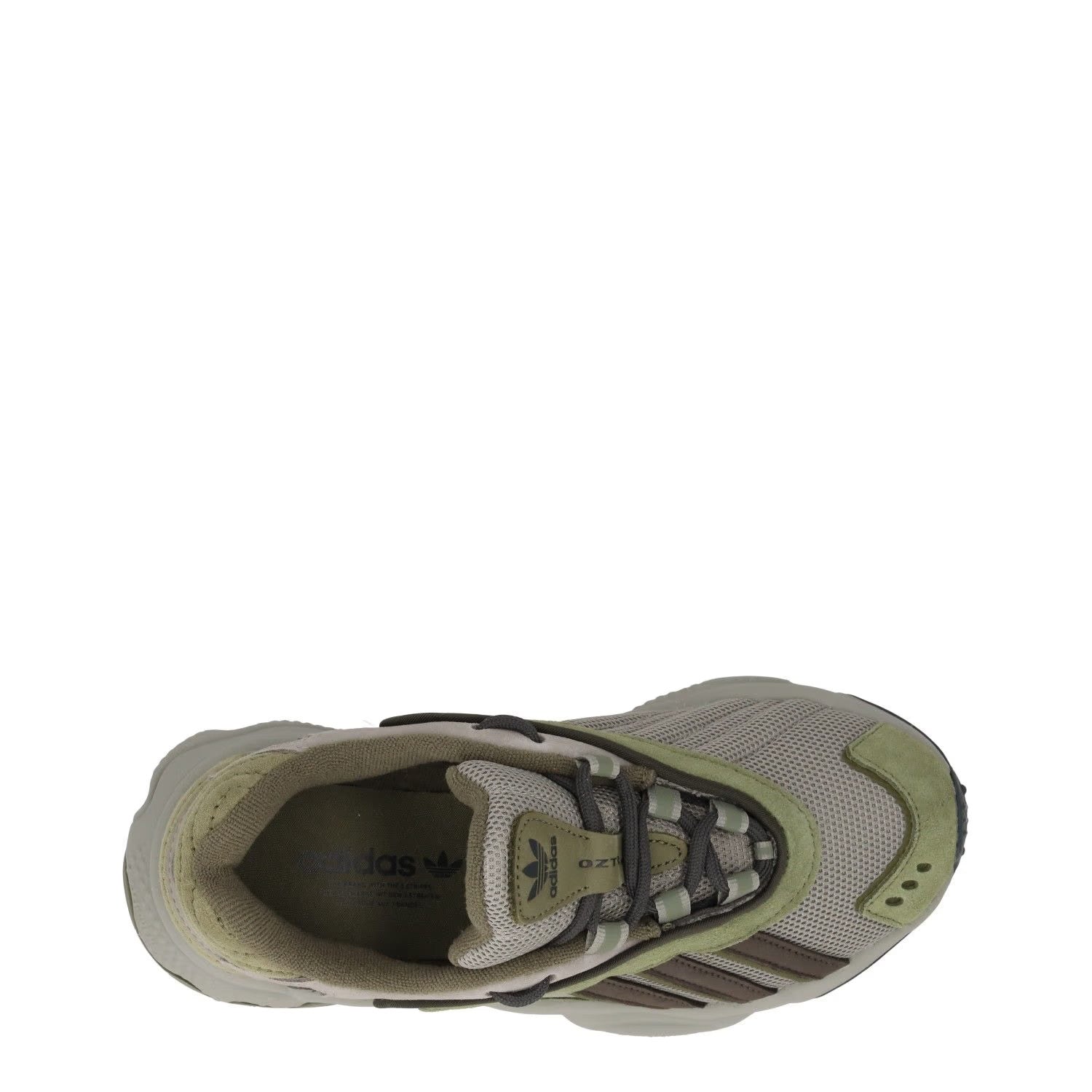 ADIDAS KIDS Trainers Oztral J Leather Low Top Khaki 35.5 RRP 90 — View 7