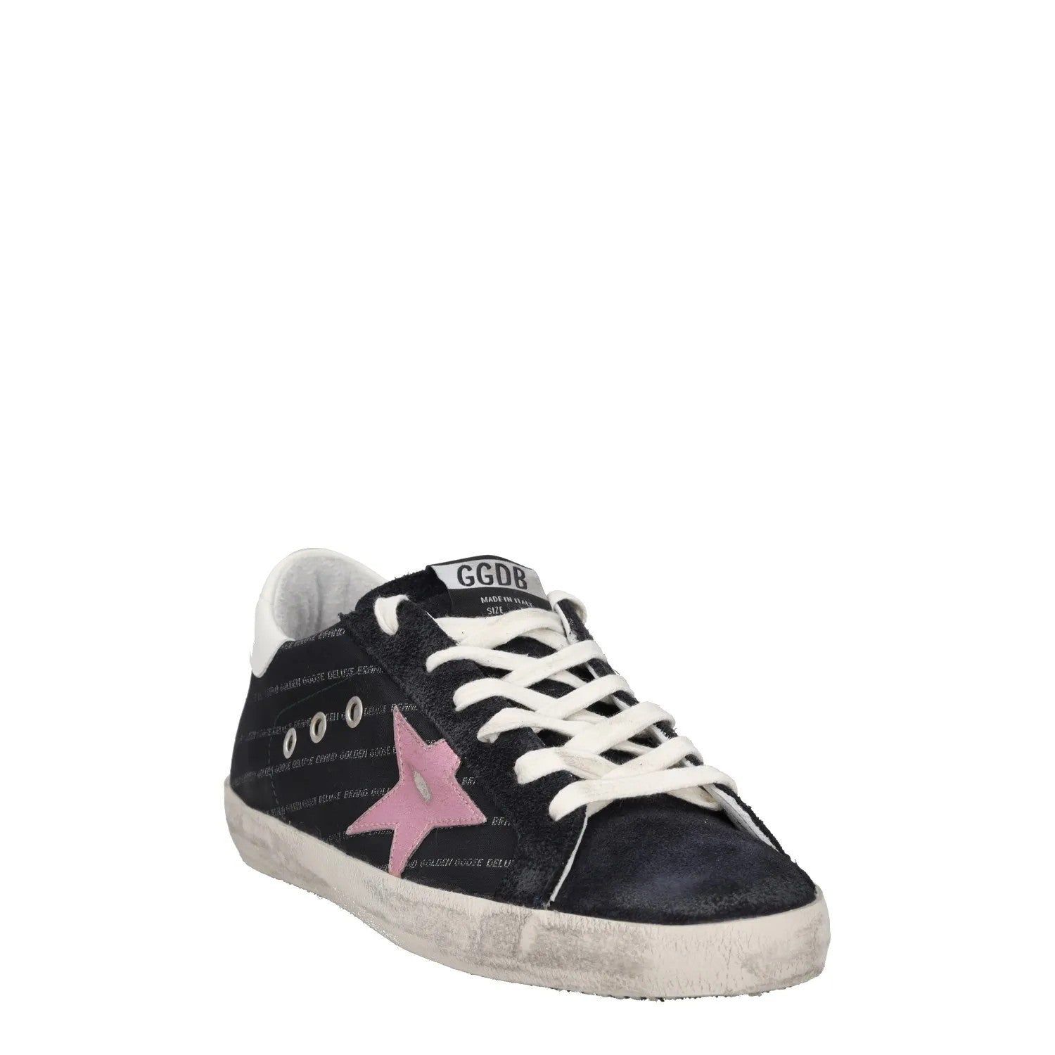 GOLDEN GOOSE Womens Trainers Black White Punk Leather Low Top Lace Up UK7 RRP485 — View 2