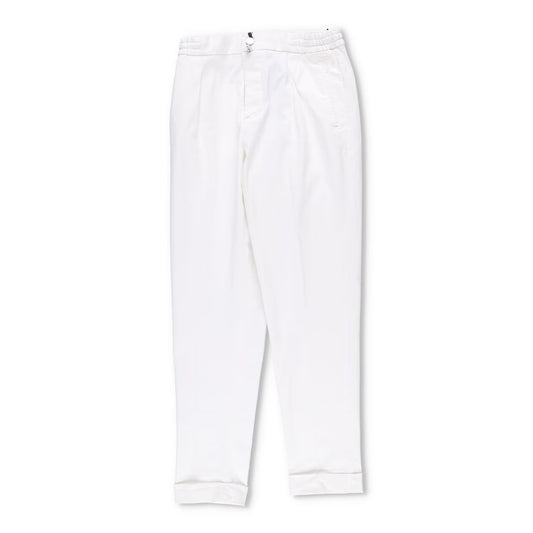 KITON Mens Trousers Cotton Blend Dress Pants White Slash Pockets Size 30 RRP 800