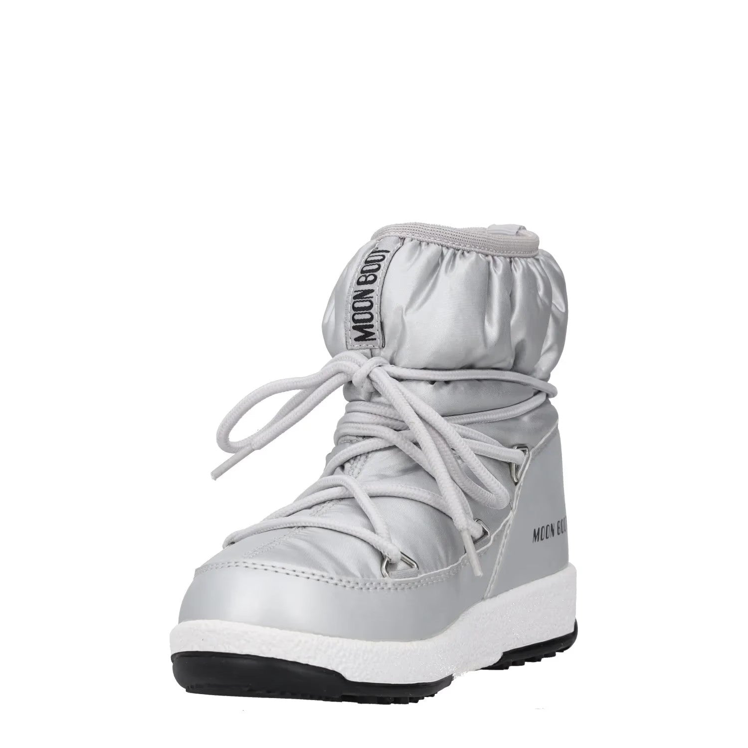 MOONBOOT Girls Ankle Snow Boots Silver Synthetic Lace Up UK 12.5 RRP 150 — View 3