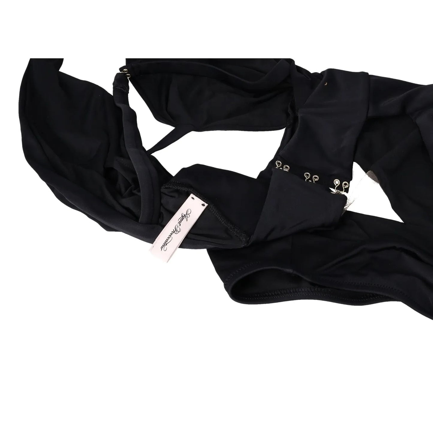 AGENT PROVOCATEUR Womens Anja1 Swimsuit Halterneck Black One Piece 5 RRP 235 — View 4