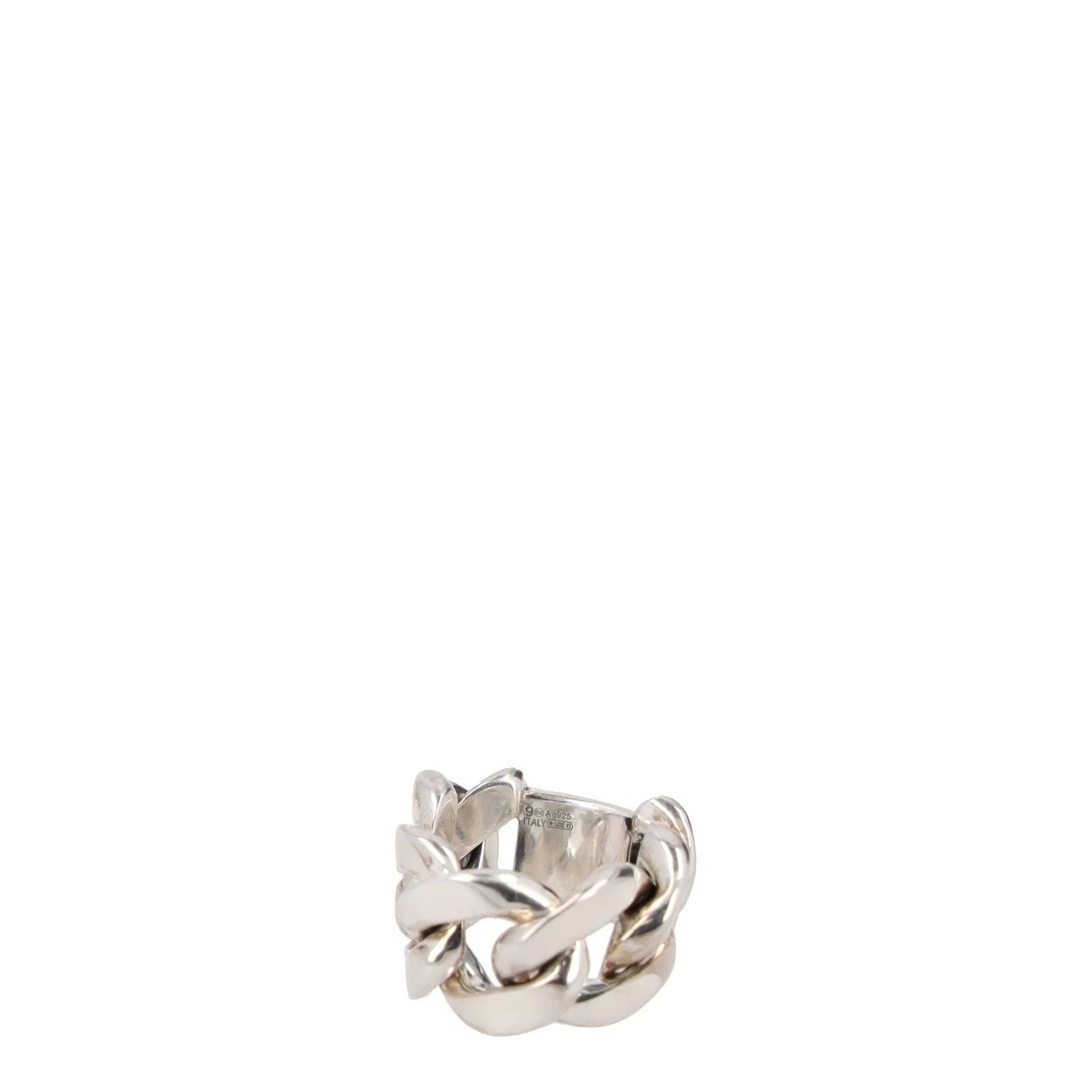 BOTTEGA VENETA Womens Ring Silver Sterling Silver Chain Detail One Size RRP 580 — View 4