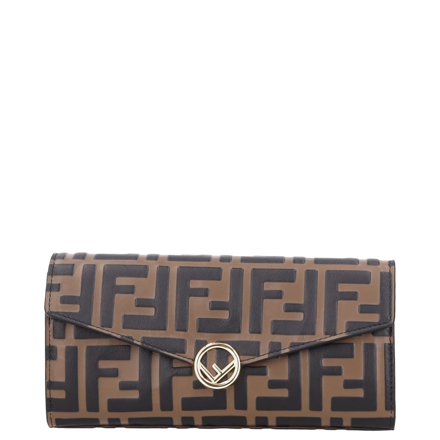 FENDI Womens Wallet On A Chain Bag Brown Leather Logo Size XS RRP 1200