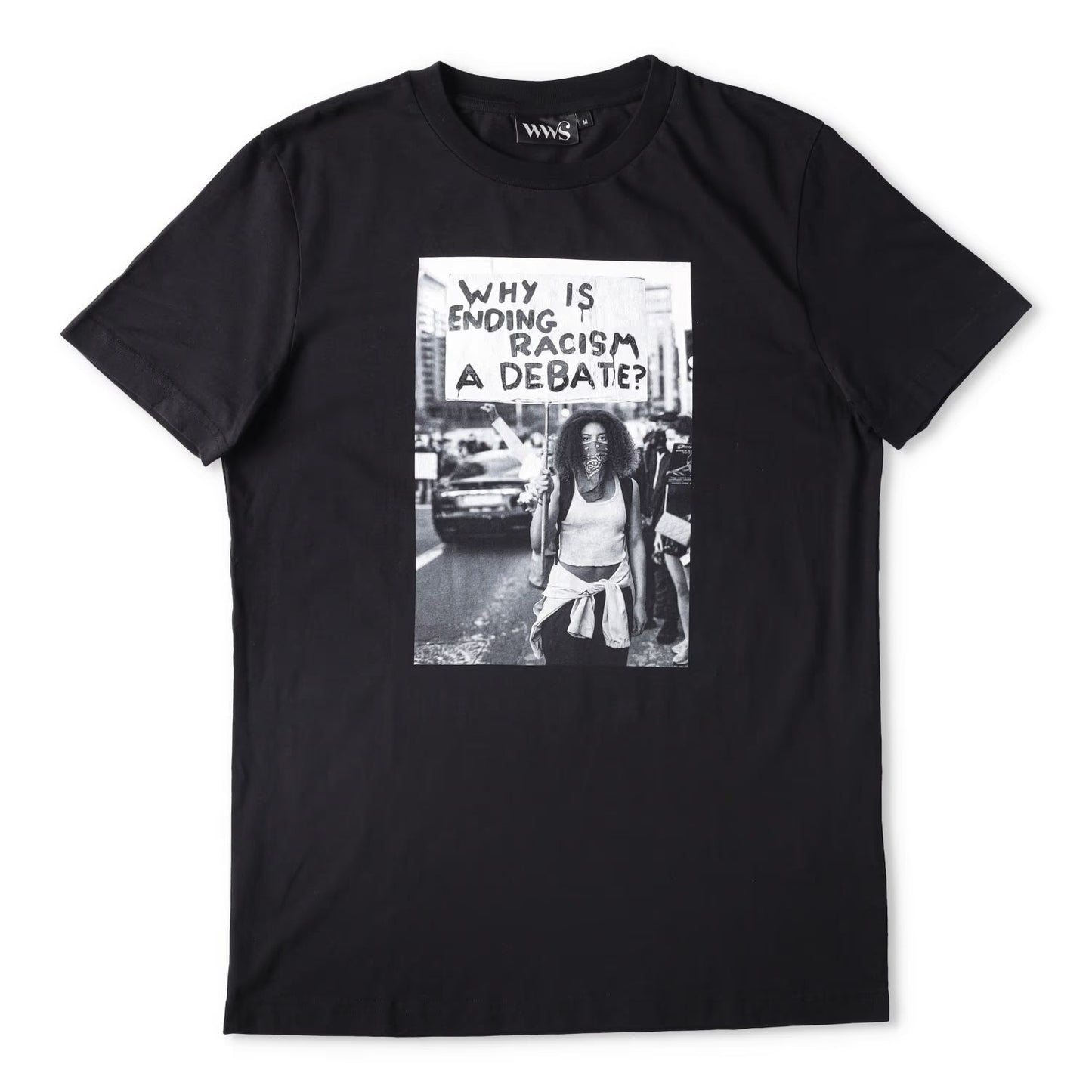 WHAT WE SEEE + MISAN HARRIMAN Womens T-Shirt Black Cotton Graphic 3 M RRP 65