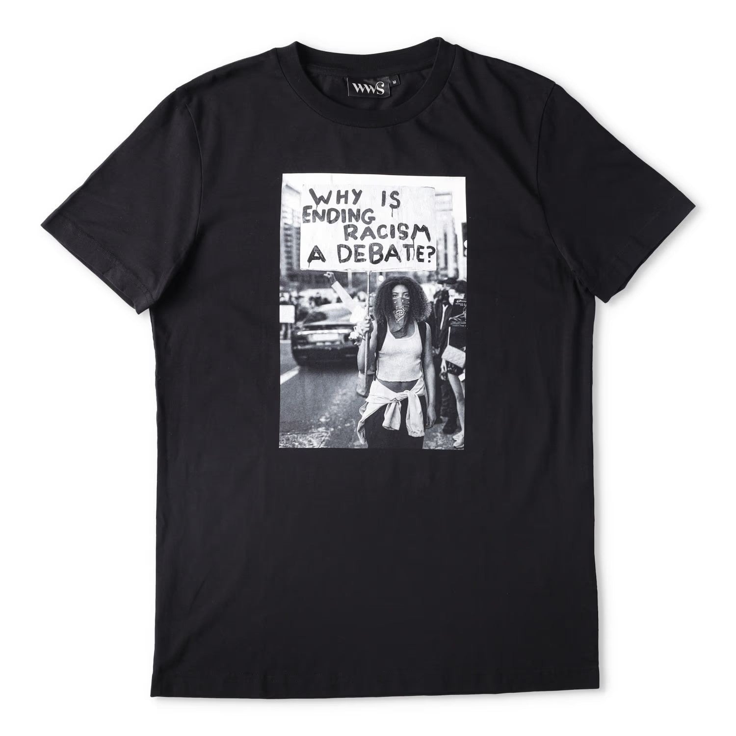 WHAT WE SEEE + MISAN HARRIMAN Womens T-Shirt Black Cotton Graphic 3 M RRP 65