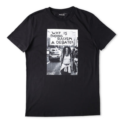 WHAT WE SEEE + MISAN HARRIMAN Womens T-Shirt Black Cotton Graphic 3 M RRP 65