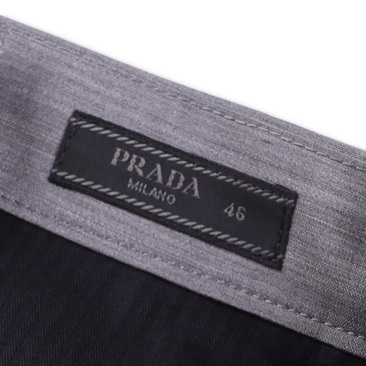 PRADA Mens Mohair Seta Suit Tailored Trousers Grey Dress Pants Size 46 RRP 1532 — View 6