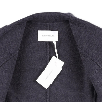 FABIANA FILIPPI Womens Blazer Wool Grey Double Breasted Pockets Size 8 RRP 600 — View 9