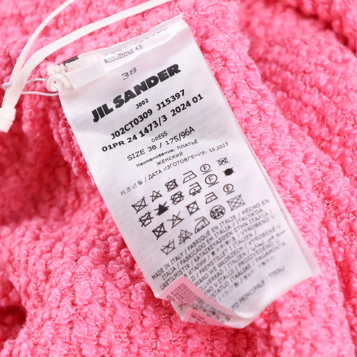 JIL SANDER Womens Midi Dress Sleeveless Flared Hem Frayed Edges Pink 38 RRP 2080 — View 11