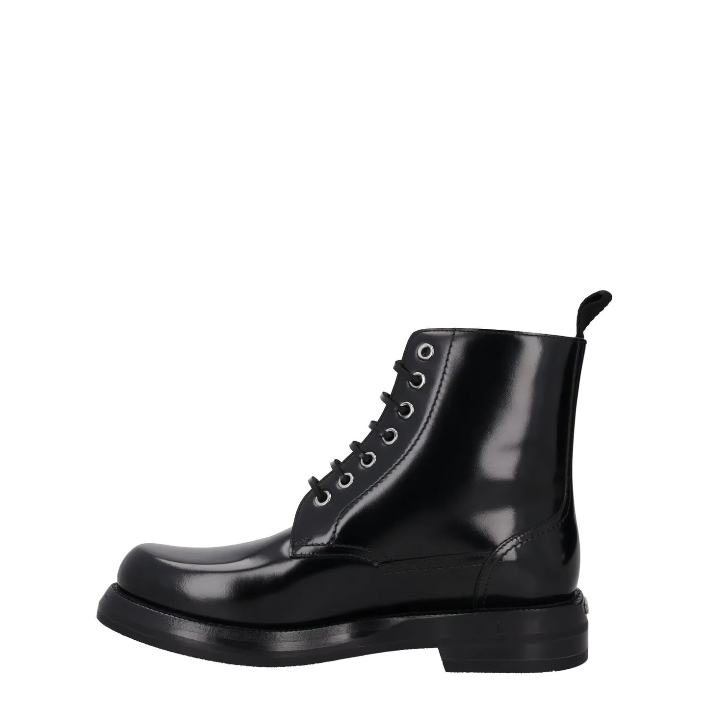 DIOR HOMME Mens Carlo Combat Boots Patent Leather Black Lace Up UK 6 RRP 1150 — View 4