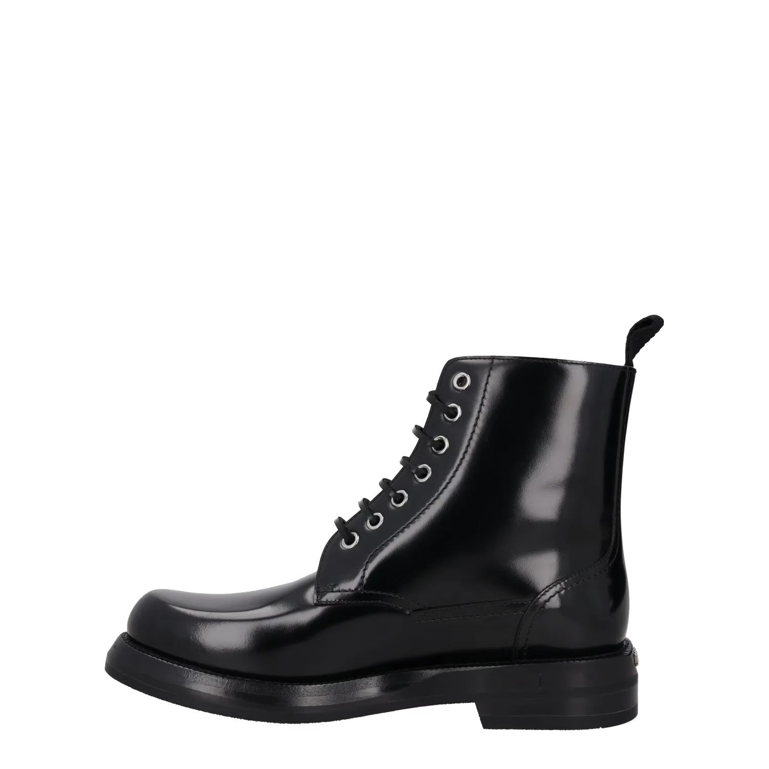 DIOR HOMME Mens Carlo Combat Boots Patent Leather Black Lace Up UK 6 RRP 1150 — View 4