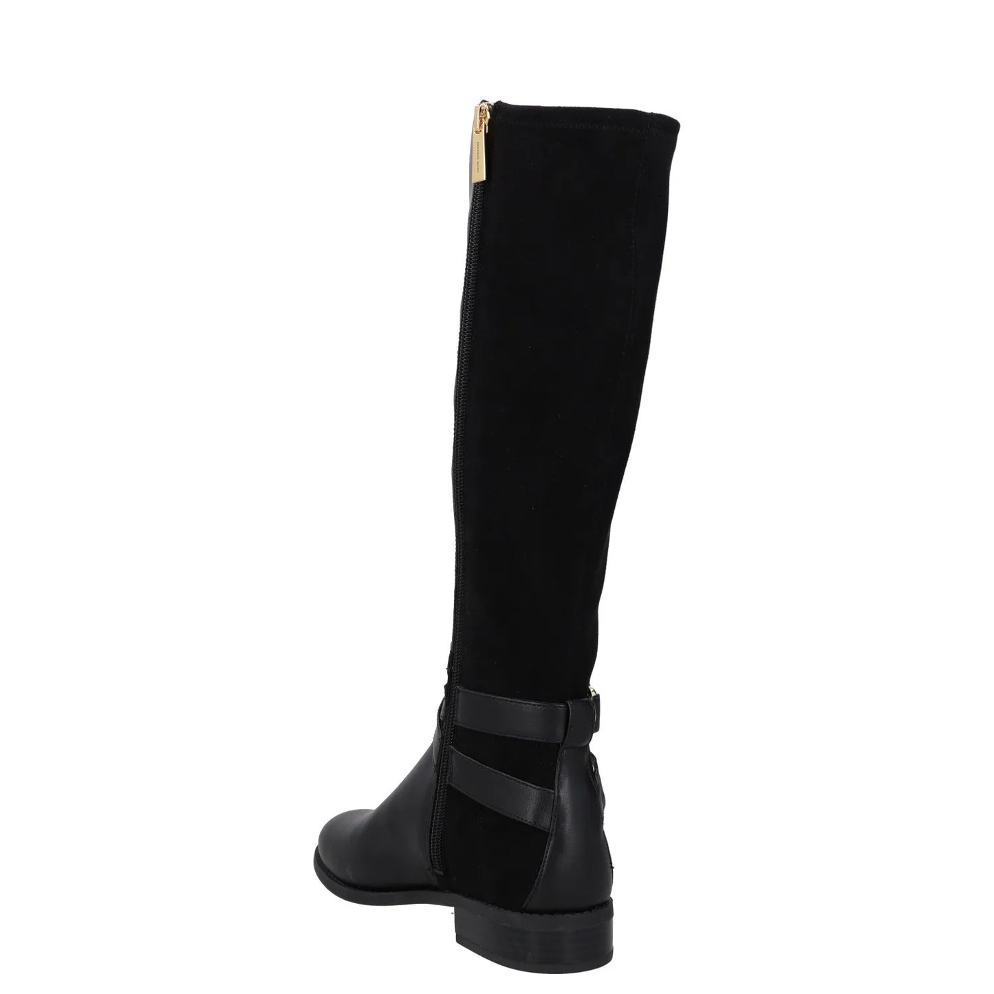 MICHAEL KORS Womens Knee High Boots Black Leather Gold Detail UK 2 RRP 150 — View 5
