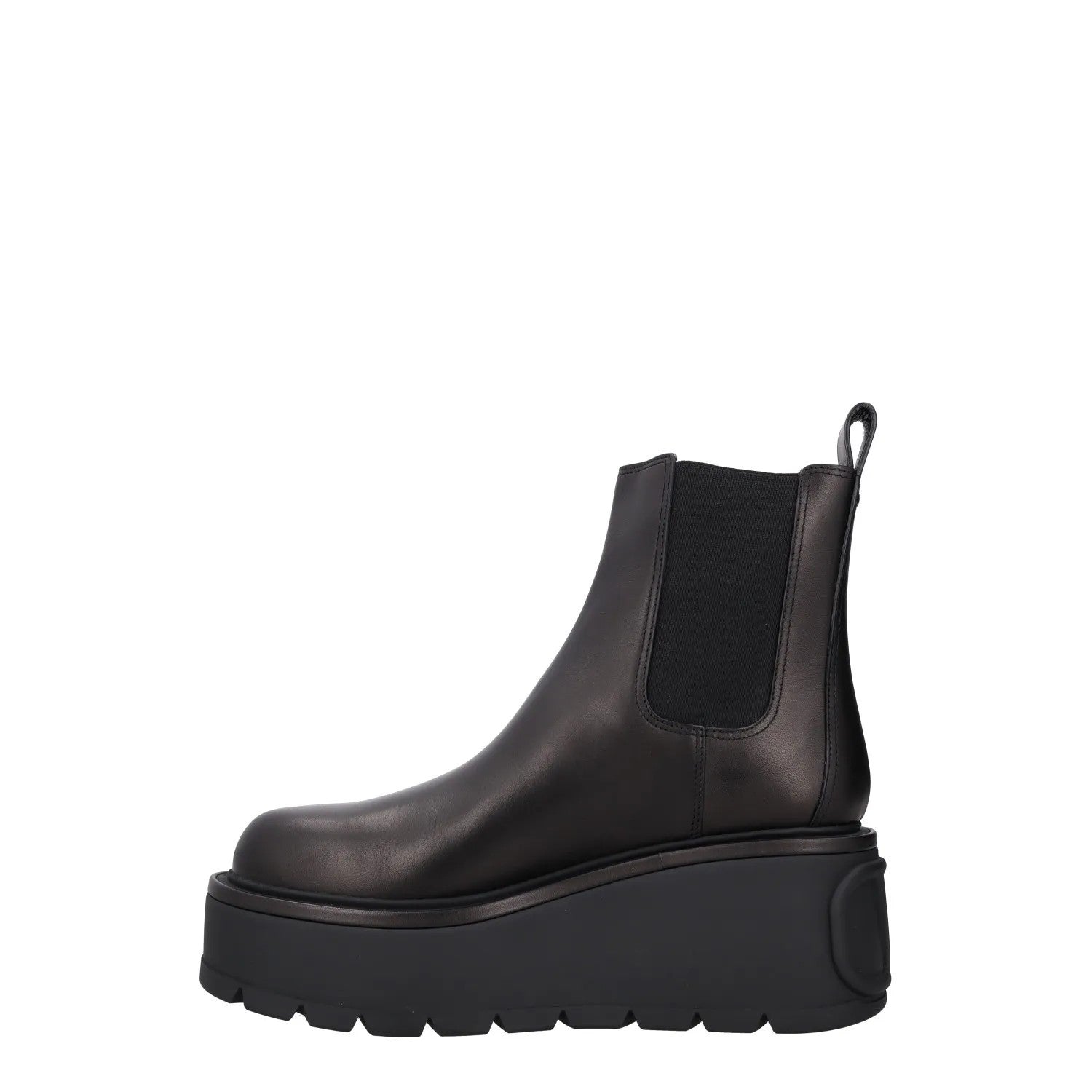 VALENTINO Women Chealsea Boots Black Leather Chunky Platform Sole UK3.5 RRP 1190 — View 4