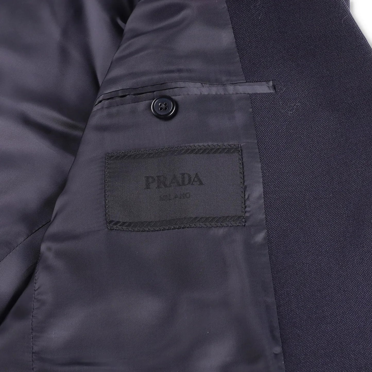 PRADA Mens Panama Mohair Blazer Jacket Dark Blue Blazer Two Button 46R RRP 3300 — View 10