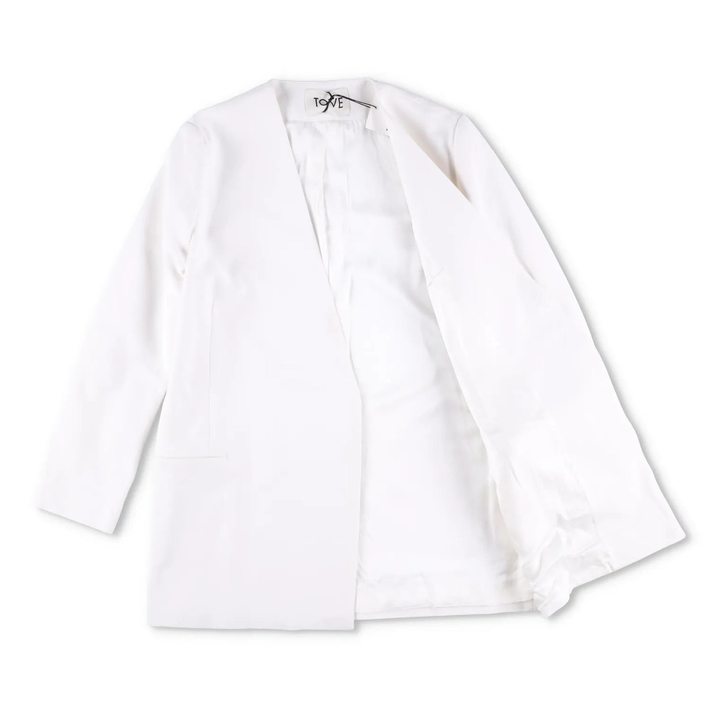 TOVE Womens Saunders Jack Blazer Ivory White Logo Hook & Eye Size 38 RRP 795 — View 5