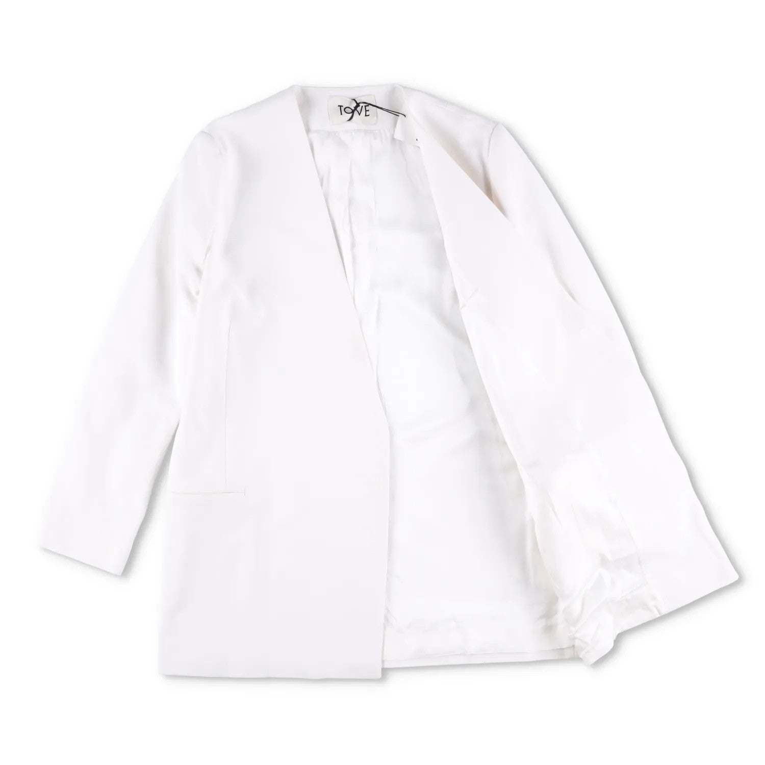 TOVE Womens Saunders Jack Blazer Ivory White Logo Hook & Eye Size 38 RRP 795 — View 5