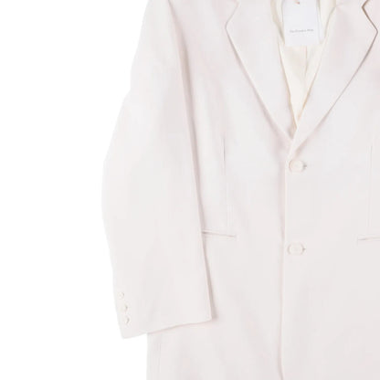 FRANKIE SHOP Womens Aiden Single Breasted Blazer Linen White Size S RRP 350 — View 4