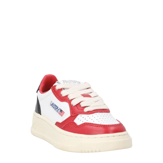 AUTRY Unisex Kids Medalist Trainers Leather Low Top White Red EU 32 RRP 165 — View 2