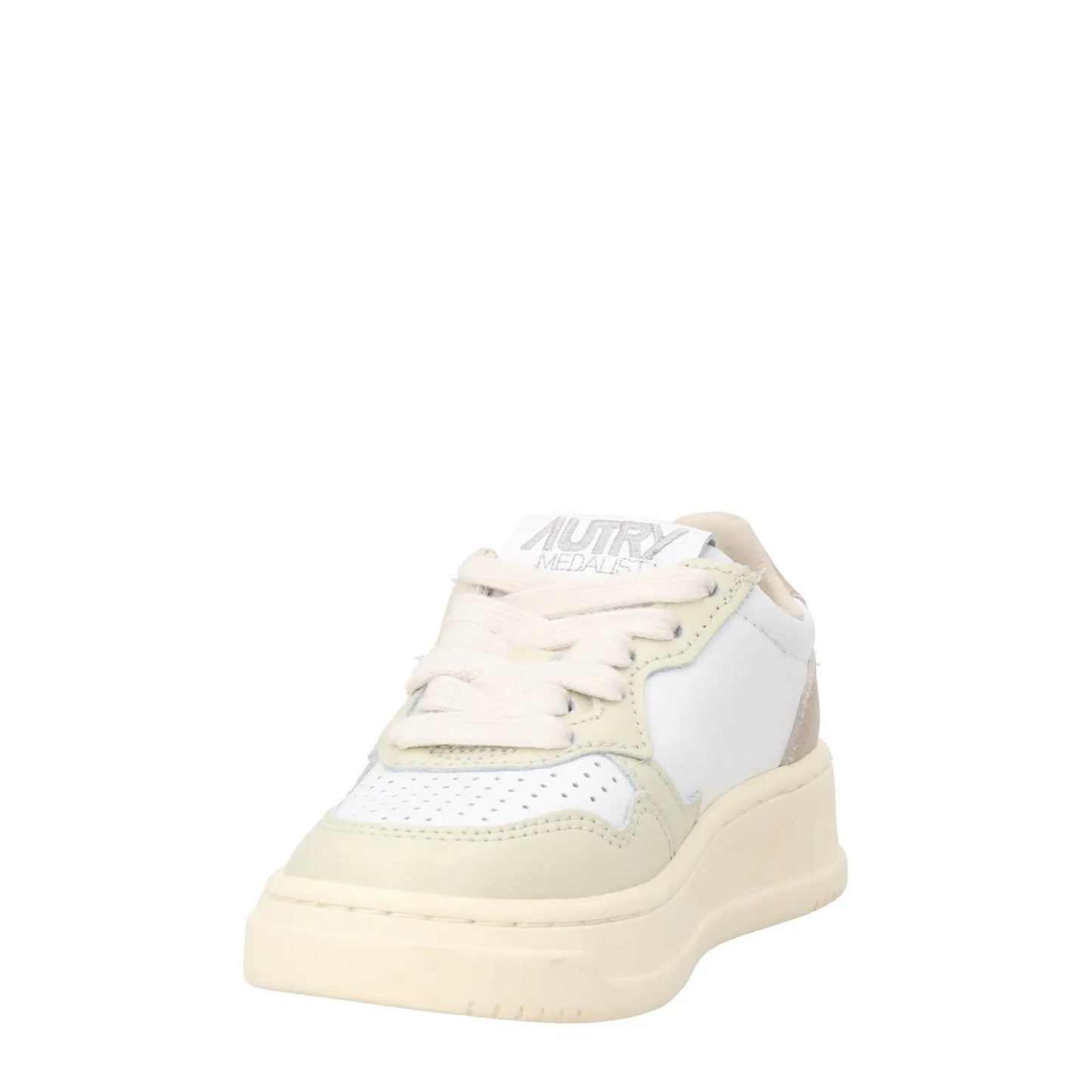AUTRY Unisex Kids Medalist Trainers Leather Low Top Cream EU 27 RRP 165 — View 3