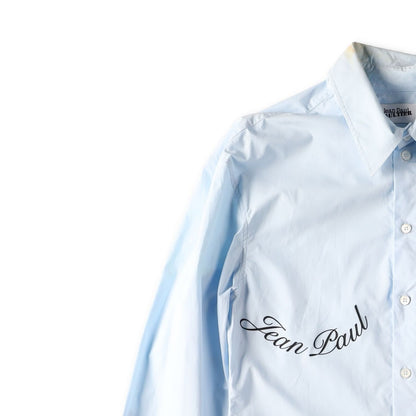 JEAN PAUL GAULTIER Womens Shirt Stretch Poplin Logo Transfer Print M RRP 440 — View 4