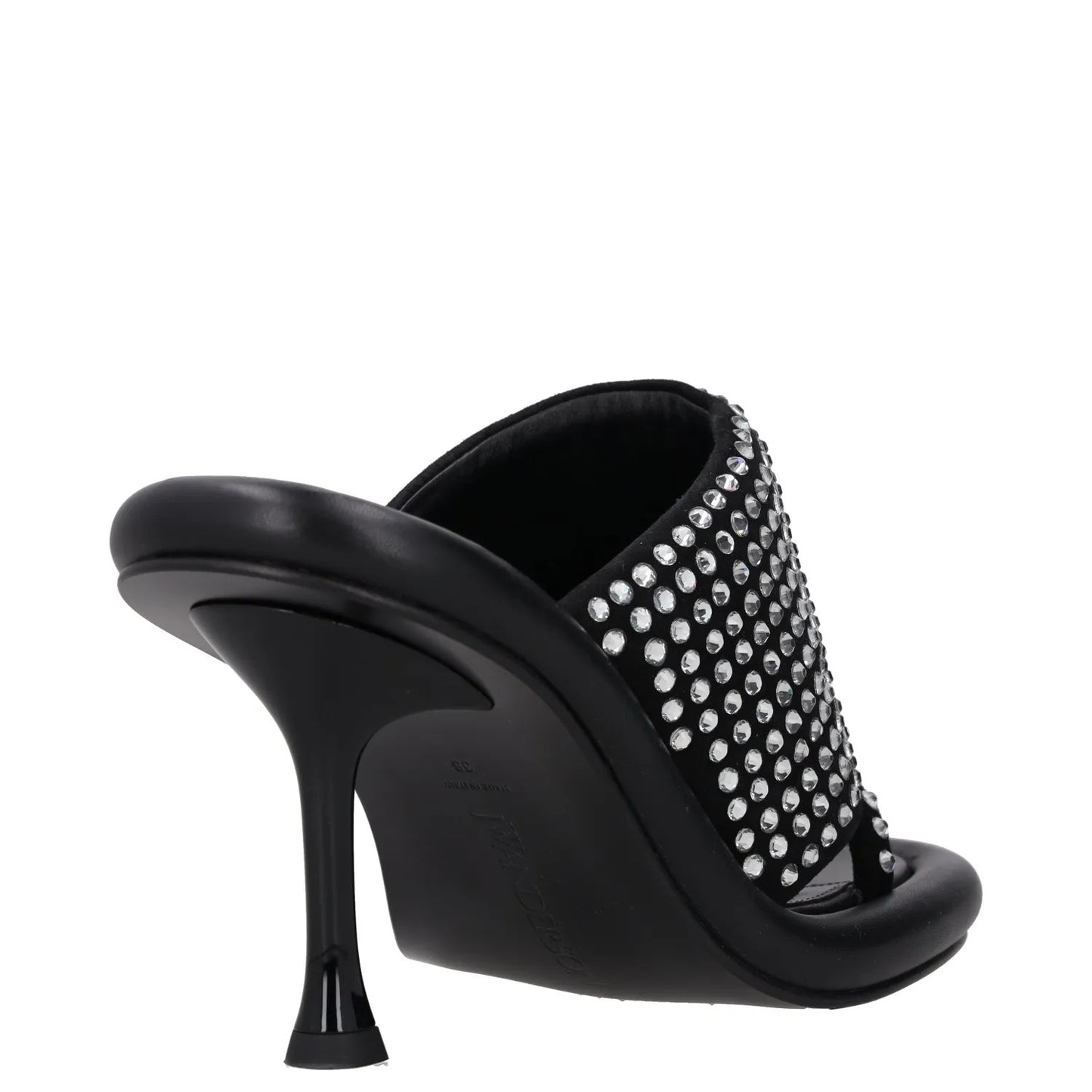 JW ANDERSON Womens Heels Black Leather Studded Open Toe Slip On UK 5 RRP 600 — View 6