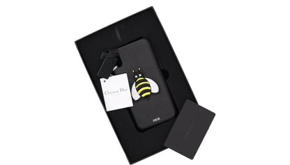 DIOR Bee Hard Phone Case Fits Apple iPhone X Black White Yellow RRP 310 — View 5