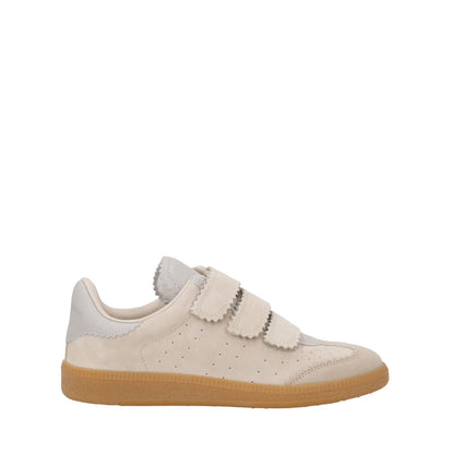ISABEL MARANT Womens Beth Leather Sneakers Beige Low Top Strappy UK 2 RRP 345