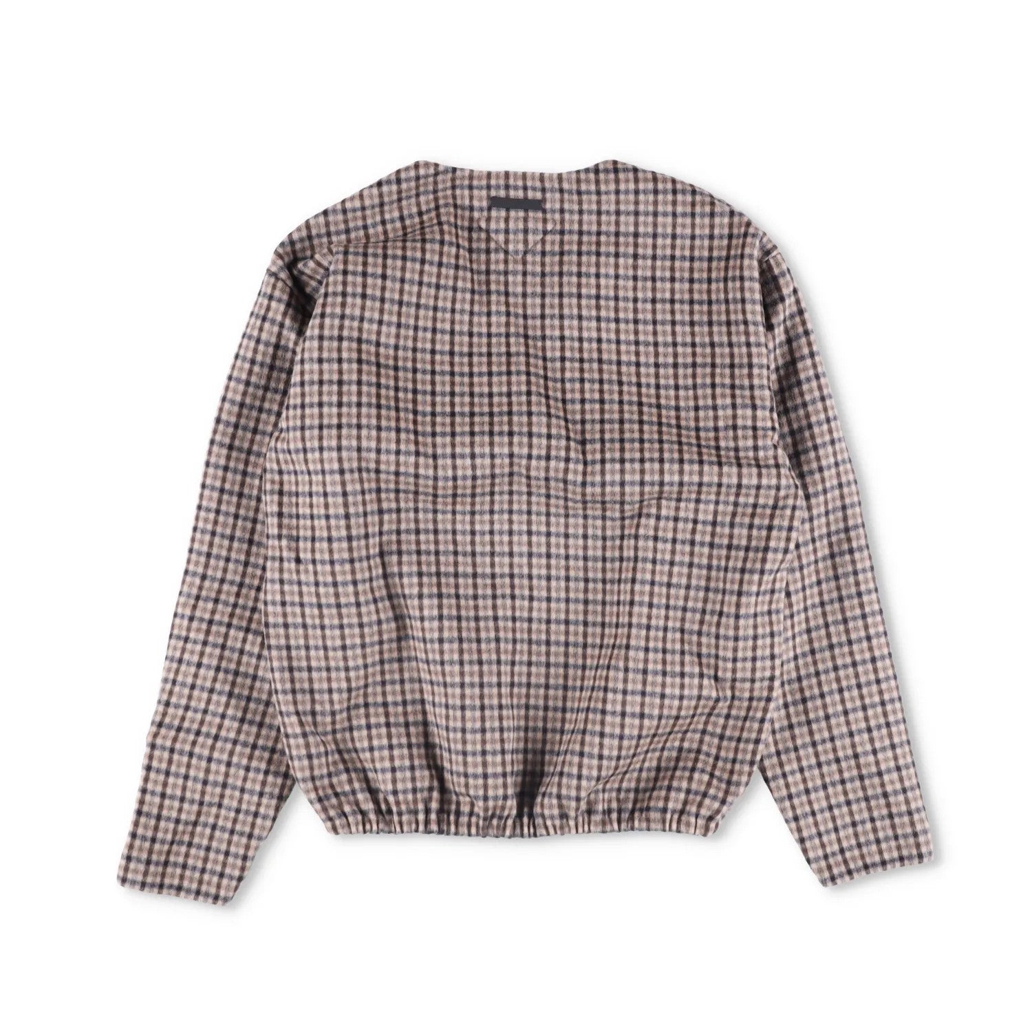 PRADA Womens Blouse V-Neck Long Sleece Check Pattern Brown Size 44 RRP 2830 — View 5