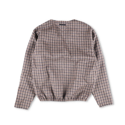 PRADA Womens Blouse V-Neck Long Sleece Check Pattern Brown Size 44 RRP 2830 — View 5