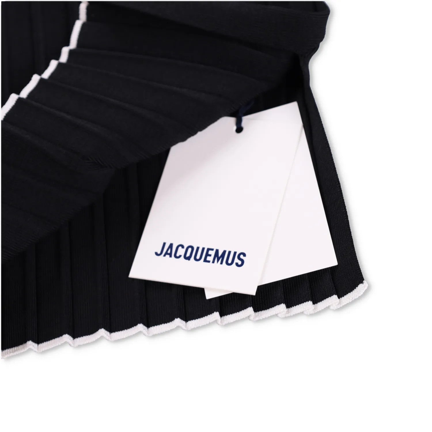 JACQUEMUS Women La Haut Maille Plisse Blouse Black Knit Pleated Square 40 RRP275 — View 5