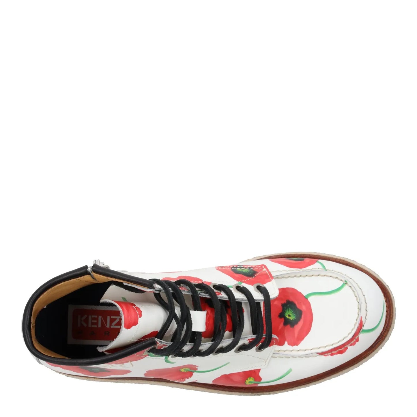KENZO Womens Yama Lace Boots Leather Casual White Red Floral Size 39 RRP 735 — View 9