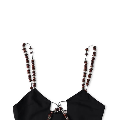 16ARLINGTON Womens Solarte Strap Beads Cut Out Top Black Size 8 RRP 455 — View 3