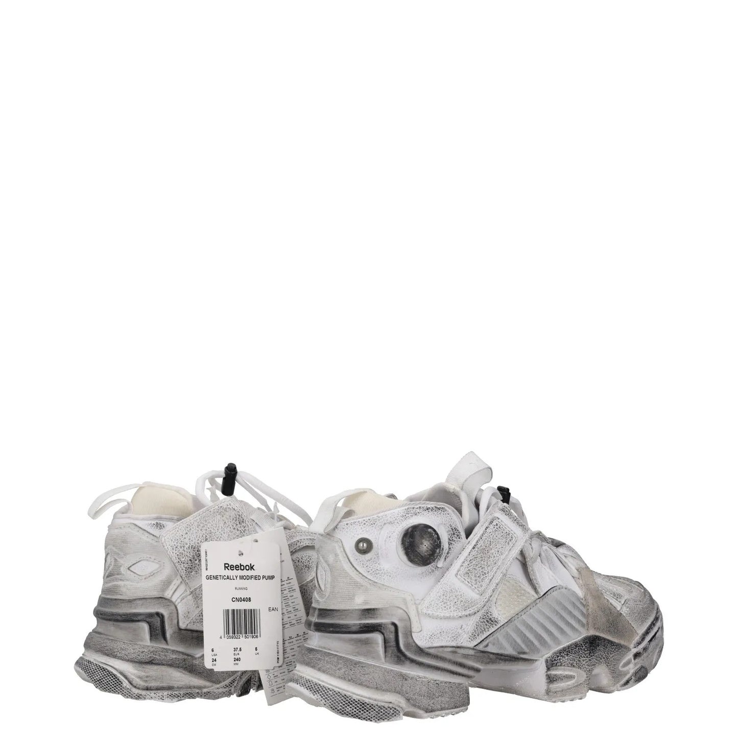 REEBOK X VETEMENTS Womens Trainers White Leather Low Top Lace Up UK 5 RRP 300 — View 9