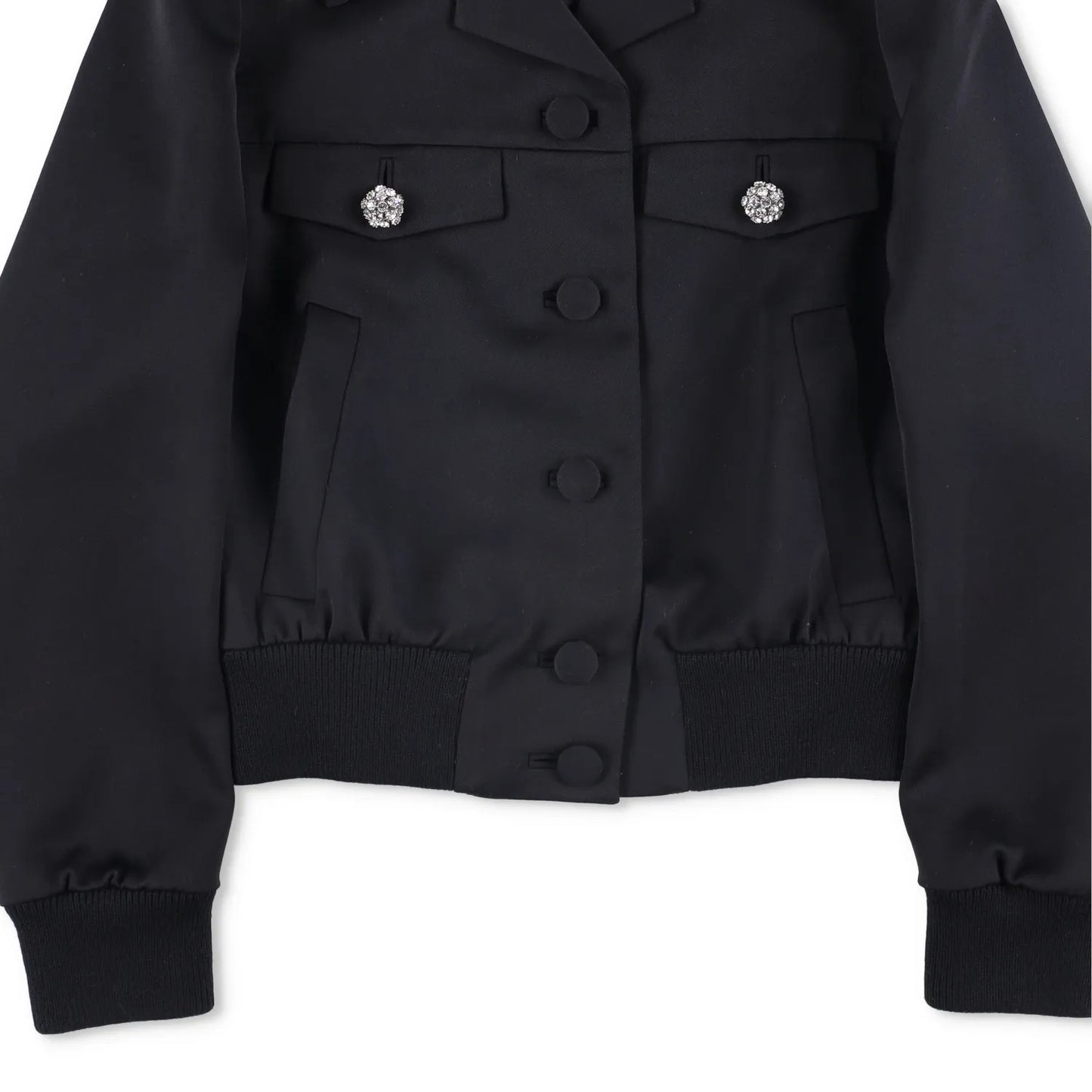 PRADA Womens Jacket Sports Collared Neck Long Sleeve Wide Lapel Black 40 RRP2638 — View 3