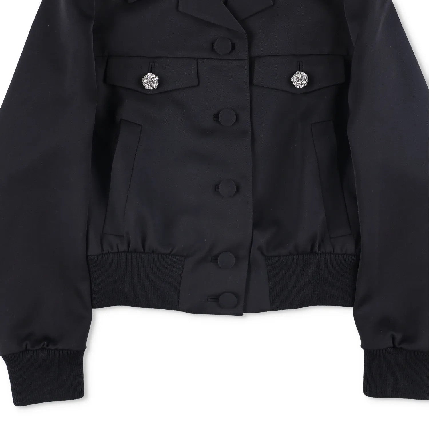 PRADA Womens Jacket Sports Collared Neck Long Sleeve Wide Lapel Black 40 RRP2638 — View 3