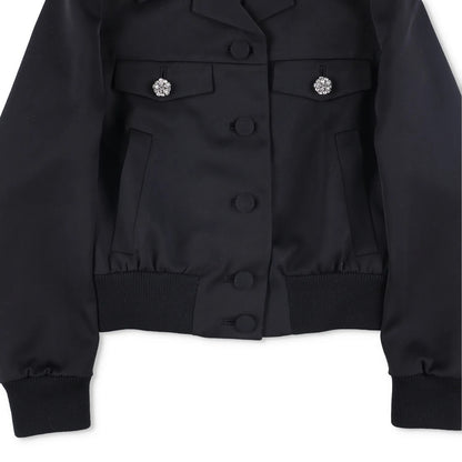 PRADA Womens Jacket Sports Collared Neck Long Sleeve Wide Lapel Black 40 RRP2638 — View 3