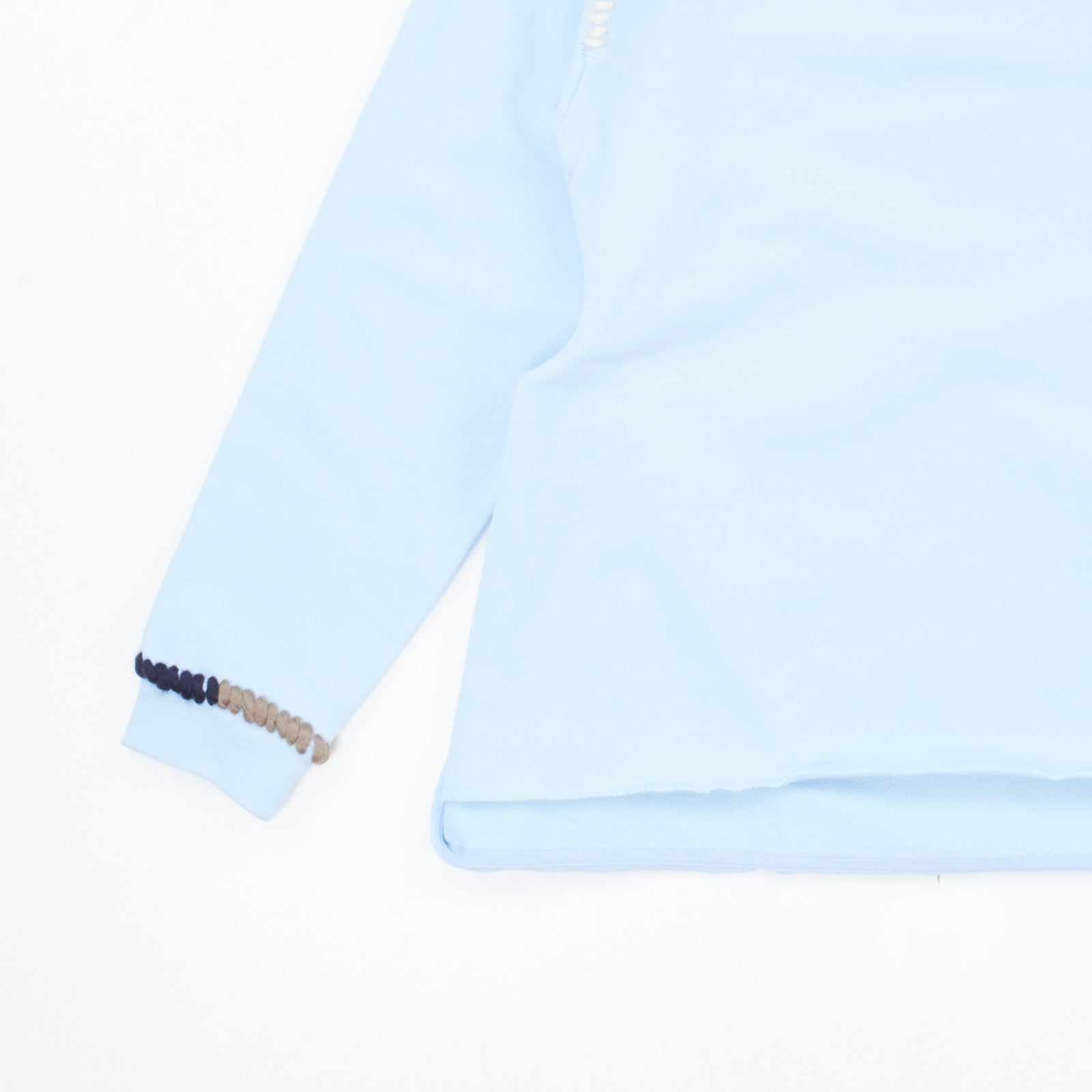 JW ANDERSON Asymmetric Contrast Stitch Crew Sweat Cotton Womens Blue S RRP245 — View 4