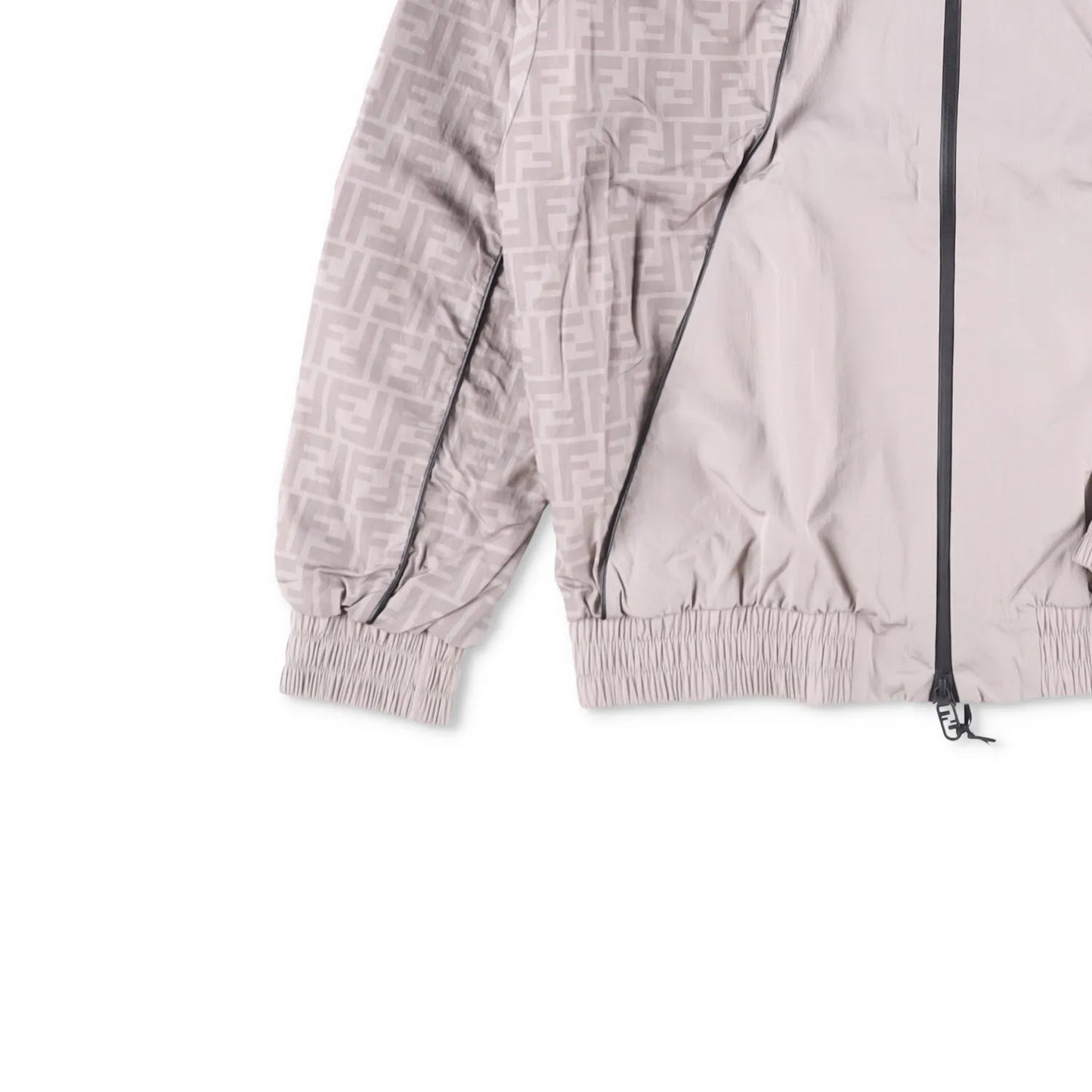 FENDI Mens Ebano Bomber Jacket Piping Stone Beige Zip Size 46 RRP 2100 — View 3