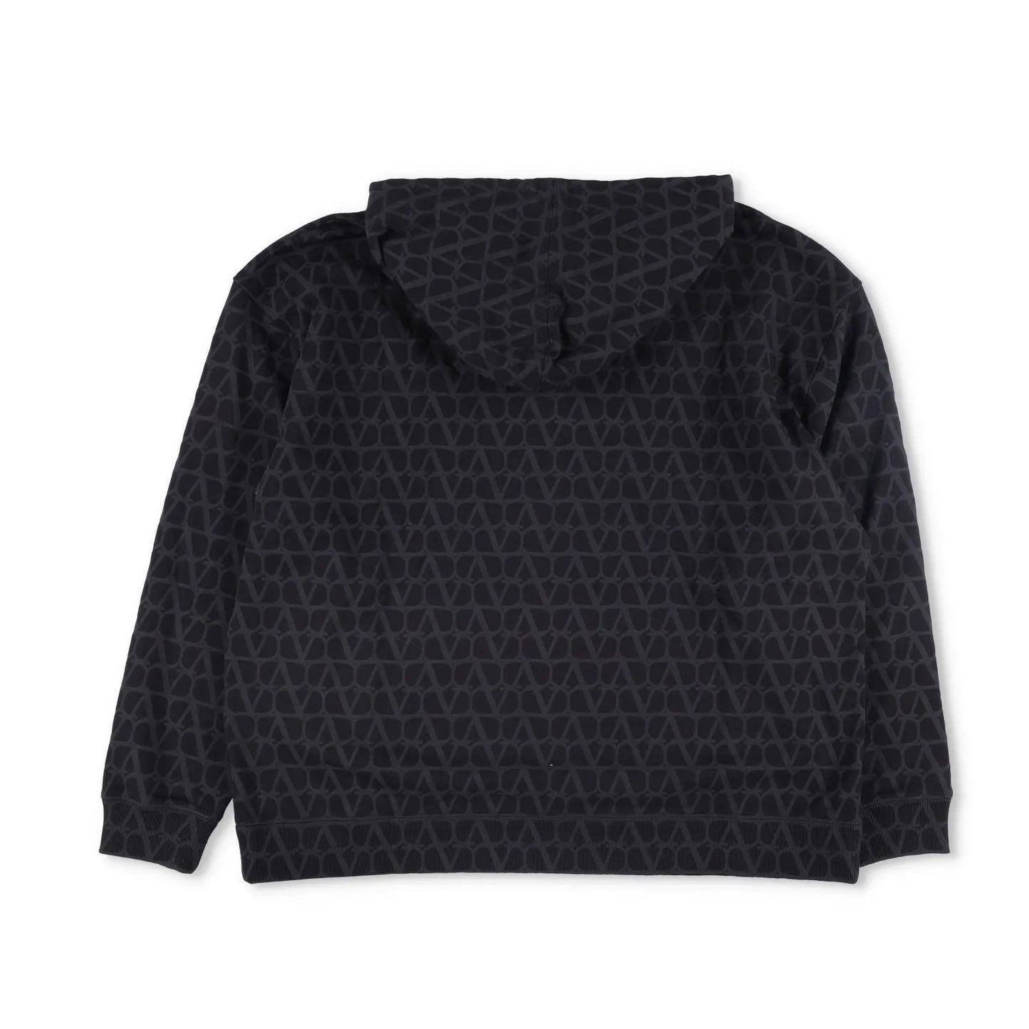 VALENTINO Mens Jersey Felpa Sweatshirt Full Zip Hooded Black Size L RRP 1550 — View 6