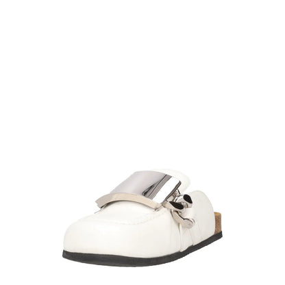 J.W. ANDERSON Womens Anderson Gourmet Loafer Tag Chain Leather White UK4 RRP 495 — View 3